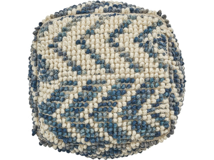 Alina - Wool And Cotton Pouf - Natural