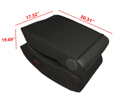 Foldable Gaming Chair With Onboard Speakers, LED Strip Lighting, Bluetooth, Vibration Massage, USB Charging Port - Black