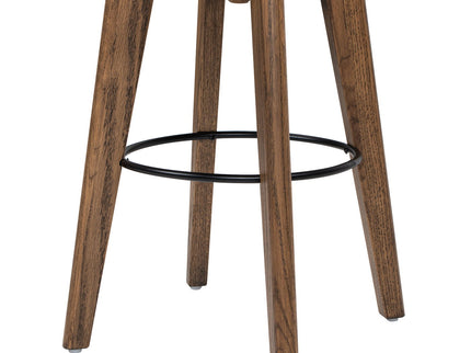 Spencer - Minimalist Oak Adjustable Bar Counter Stool - Walnut Brown Oak