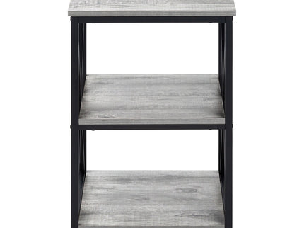 3 Tier Accent Table, Side Marble Look Contemporary & Modern