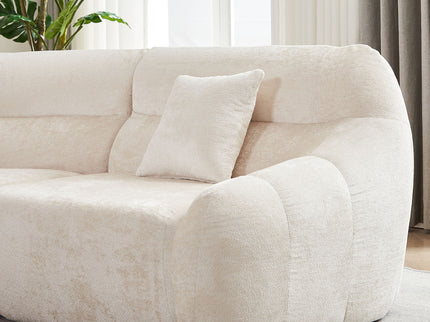 Luxury Curved Corner Sectional Sofa With 4 Pillows