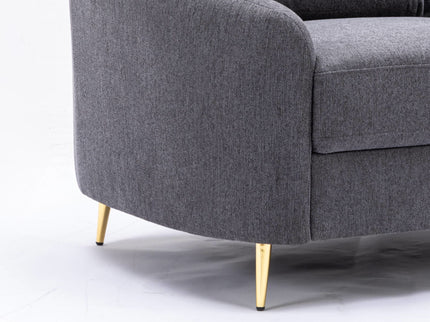 Yuina - Linen Loveseat - Gray