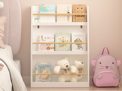 3 Tier Book Shelf, Compact Storage For Bedrooms