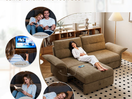 Sofa Bed With Convertible Design, Living Room Furniture