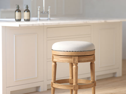 Rustic Elegance Backless Swivel Stool