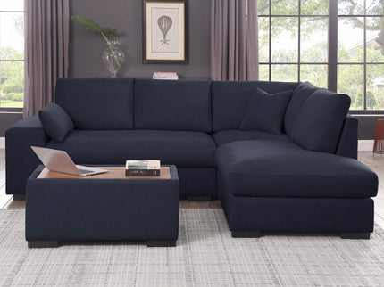 Joshua - 100" Sectional Sofa with Right Facing Chaise and Console Ottoman