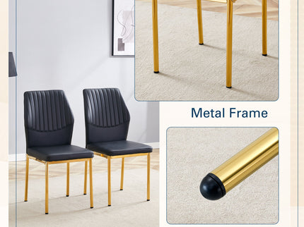 Luxury Simple Chair With Metal Leg