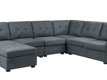 Isla - Fabric Sectional Sofa With Ottoman