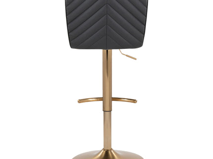 Henry - Contemporary Adjustable Barstool With Swivel With Rounded T Footrest (Set of 2)