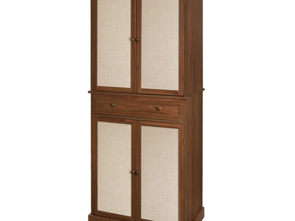 4 Door Storage Cabinet With 1 Drawer, With 4 Adjustable Inner Shelves