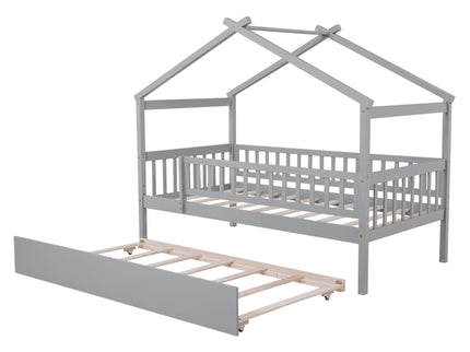 Creativity House Bed With Twin Size Trundle