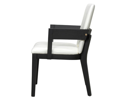 Modern Glossy Dining Chairs (Set of 2), Elegant Upholstery And Ergonomic Design - Black White