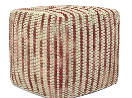 Zoey - Handcrafted Woven Cube Pouf