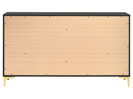 Lexie - 6 Drawer Rectangular Dresser - Black