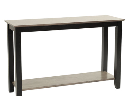 3 Piece Table Set With Open Shelf Storage, Includes Coffee, End & Console Table - Black / Black / Gray / Gray