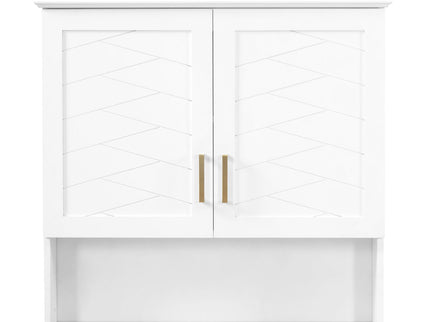 30" Bathroom Cabinet With Adjustable Shelf, Wall Mounted Medicine Cabinet - White