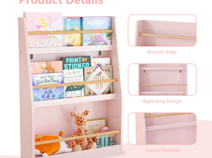 3 Tier Book Shelf, Compact Storage For Bedrooms