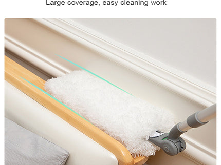 Long Handle Duster With Extension Bar, Home Dust Collector - White