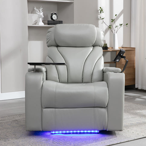 Power Motion Recliner Electric Power Recliner With USB Charging Port, Hidden Arm Storage, Convenient Cup Holder And tooth Speaker