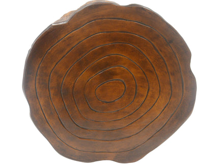 Tree Stump Side Table, Indoor / Outdoor Use - Antique Brown