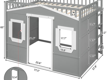 Elegant House Loft Bed With Ladder