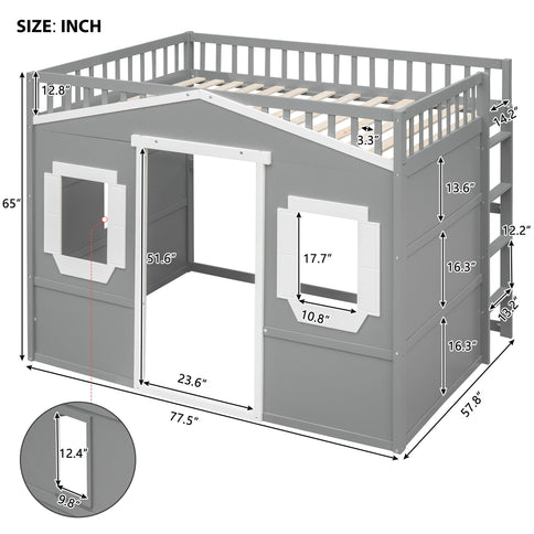 Elegant House Loft Bed With Ladder