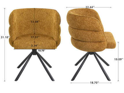 270 Degree Swivel Upholstered Desk Chairs (Set of 2)