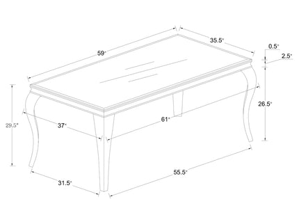 Dining Table - Black / Silver