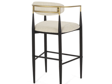Upholstered Bar Stools With Backs For Kitchen Island (Set of 2)