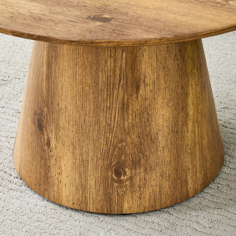 Circular Coffee Table With Adjustable Feet