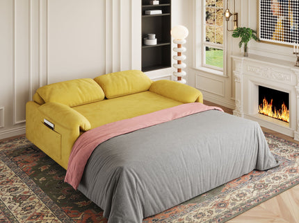 Sofa, Dual Purpose Lounge With Retractable Queen Size Bed
