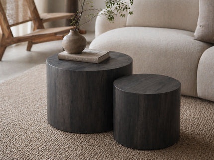 Modern Round Nesting Coffee Table (Set of 2)