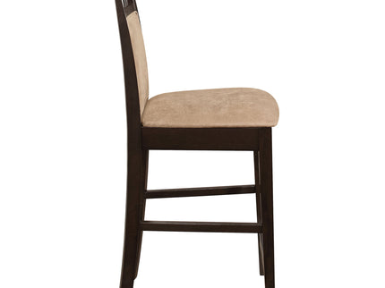 Upholstered Counter Height Stools (Set of 2) - Beige / Brown