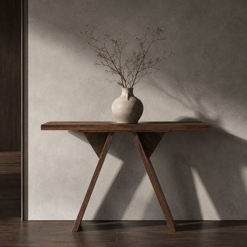 Console Table With V - Shaped Base
