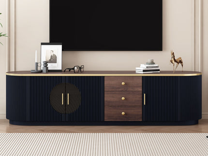 Modern Minimalist TV Stand For TVs Up To 80" With 3 Drawers And 1 Shelf