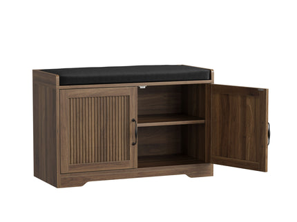 Entryway Shoe Bench With Double Doors