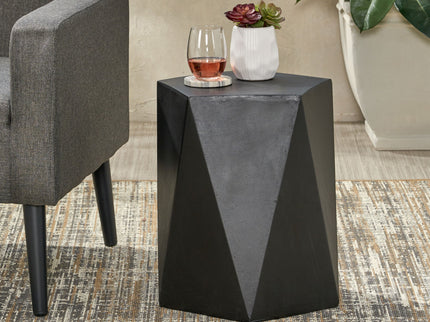 Side Table With Geometric Design