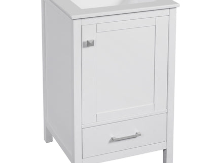 Bathroom Vanity With Ceramic Sink, Soft Close Drawers, Door Organizer, Divider Drawer, Adjustable Foot Pads