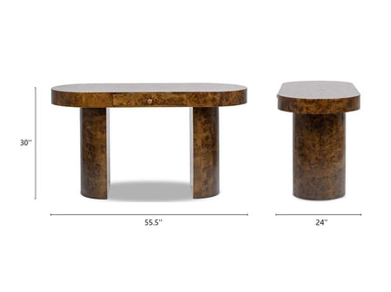 Jesse - Single Drawer Oval Computer Desk