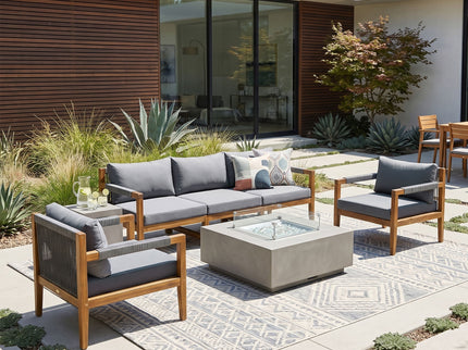 3 Piece Outdoor Sectional Sofa Set