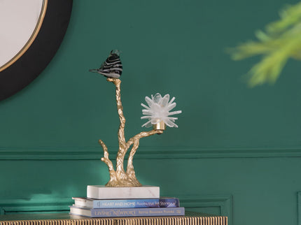 Aluminum Candle Holder With Marble Stand