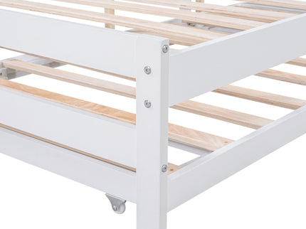 Platform Bed With Adjustable Trundle