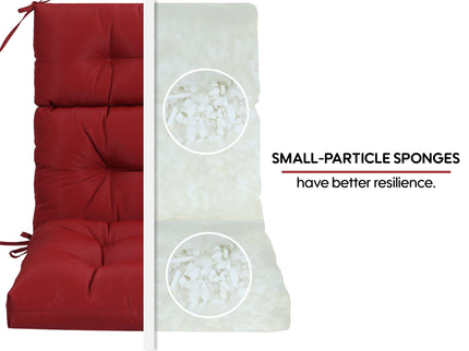 2 Piece High Back Patio Chair Cushion Set