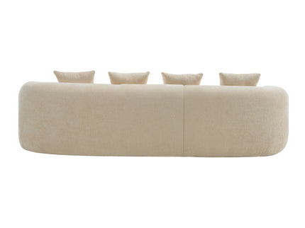Modular L-Shape Sectional Sofa With Curved Chaise