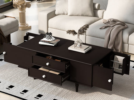 Modern Rectangle Coffee Table With Four Drawers