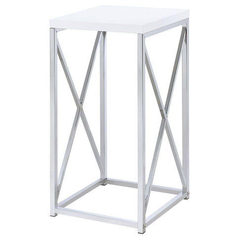 Accent Table With Accents - Glossy White