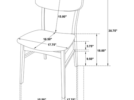 Whisten - Dining Side Chair (Set of 2) - Walnut