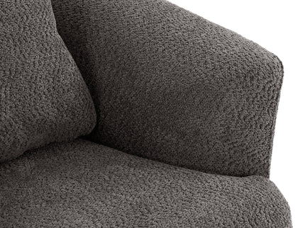 360° Swivel Barrel Sofa Chair With Throw Pillow, Upholstered Accent Chair