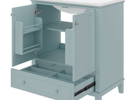 Modern Bathroom Vanity With Sink Combo, Doors And Drawer