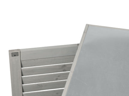 Potting Bench With Storage Cabinet And Metal Table Top For Outdoor
